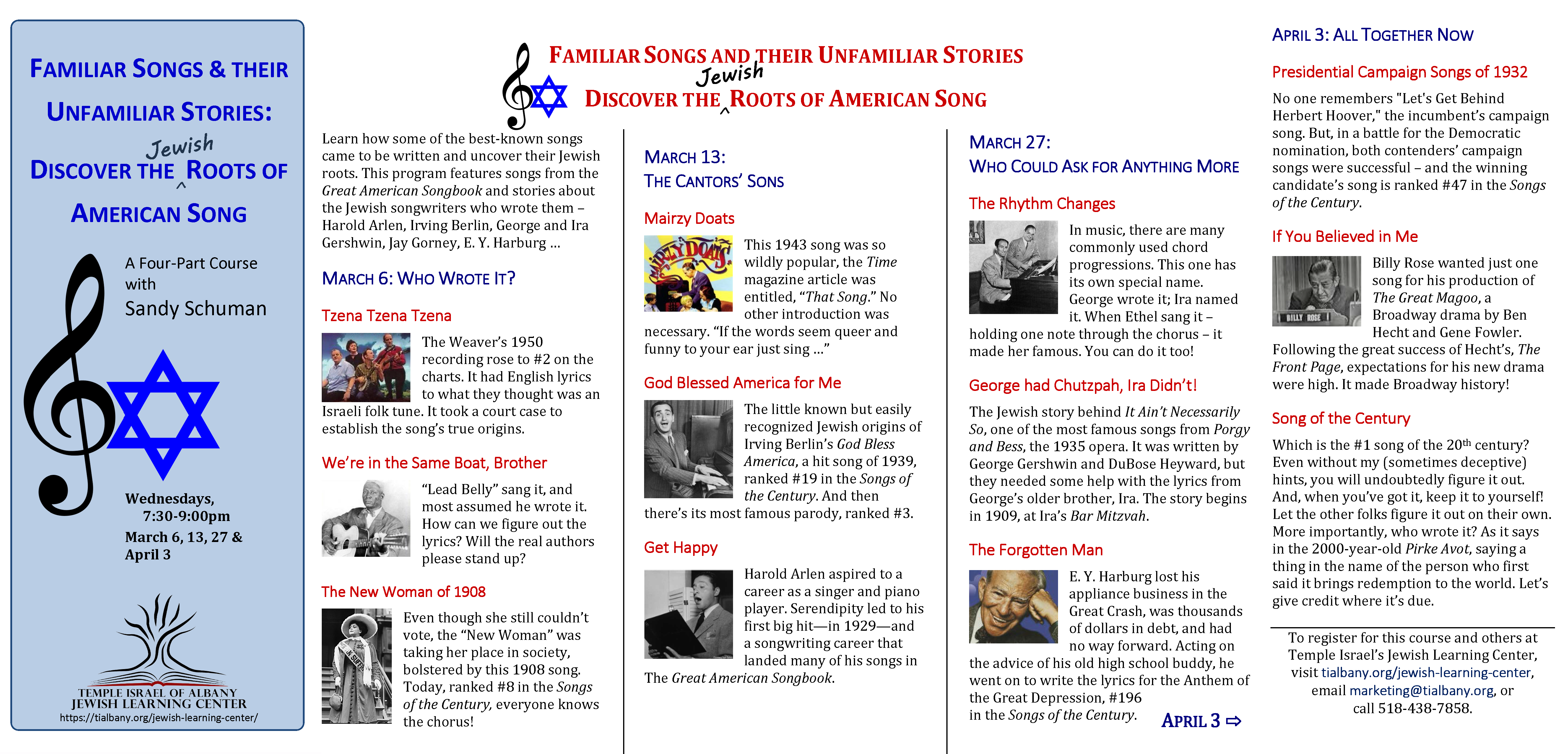 Trifold Familiar Songs and their Unfamiliar stories - Jewish roots